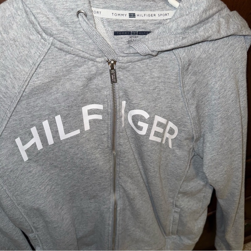 Tommy Hilfiger Sport Heather Gray Hoodie - Picture 2 of 6
